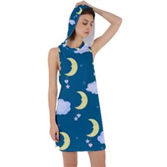 Moon Racer Back Hoodie Dress by nateshop