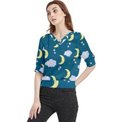 Moon Quarter Sleeve Blouse