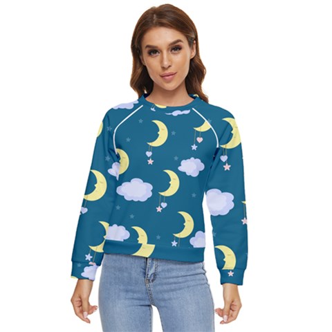 Moon Women s Long Sleeve Raglan Tee by nateshop