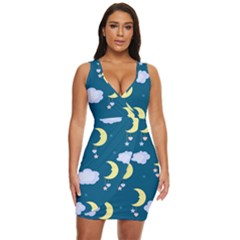 Moon Draped Bodycon Dress by nateshop