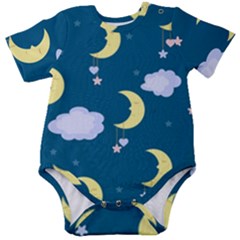 Moon Baby Short Sleeve Onesie Bodysuit by nateshop