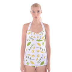 Nature Boyleg Halter Swimsuit  by nateshop