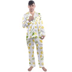 Nature Men s Long Sleeve Satin Pajamas Set by nateshop