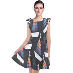 Non-seamless Tie Up Tunic Dress by nateshop