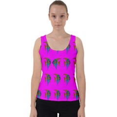 Opposite-way Velvet Tank Top