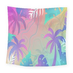 Palm-trees Square Tapestry (large) by nateshop