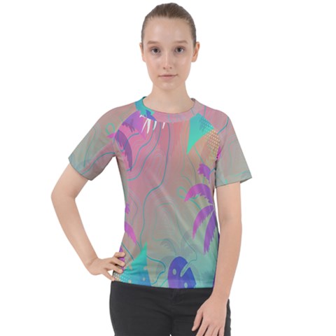 Palm-trees Women s Sport Raglan Tee by nateshop