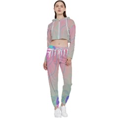 Palm-trees Cropped Zip Up Lounge Set by nateshop