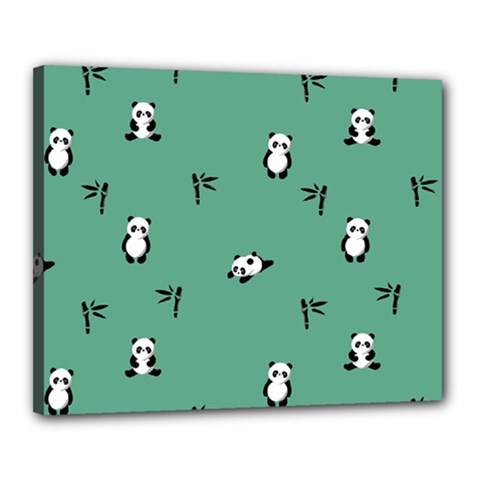 Pandas Canvas 20  X 16  (stretched) by nateshop