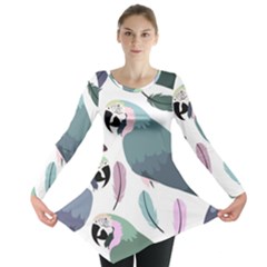 Parrot Long Sleeve Tunic  by nateshop