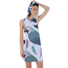 Parrot Racer Back Hoodie Dress by nateshop