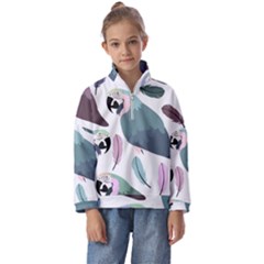 Parrot Kids  Half Zip Hoodie by nateshop