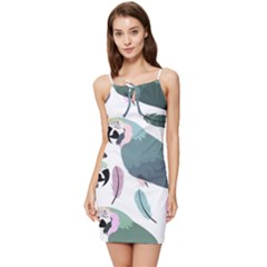 Parrot Summer Tie Front Dress by nateshop