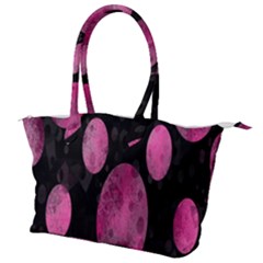 Pattern Circles Canvas Shoulder Bag by nateshop