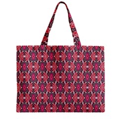 Pattern Motif Zipper Mini Tote Bag