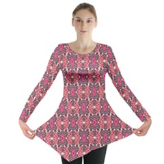 Pattern Motif Long Sleeve Tunic  by nateshop