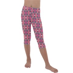 Pattern Motif Kids  Lightweight Velour Capri Leggings  by nateshop