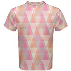 Pattern Triangle Pink Men s Cotton Tee by nateshop