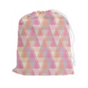 Pattern Triangle Pink Drawstring Pouch (2XL) View1