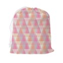 Pattern Triangle Pink Drawstring Pouch (2XL) View2