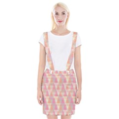 Pattern Triangle Pink Braces Suspender Skirt by nateshop