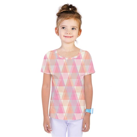 Pattern Triangle Pink Kids  One Piece Tee by nateshop