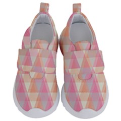 Pattern Triangle Pink Kids  Velcro No Lace Shoes by nateshop