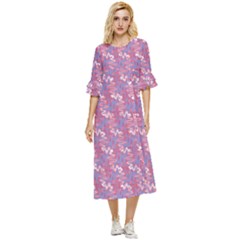 Pattern,ilustrasi Double Cuff Midi Dress by nateshop