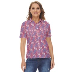 Pattern,ilustrasi Women s Short Sleeve Double Pocket Shirt