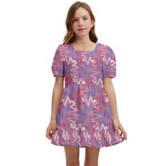 Pattern,ilustrasi Kids  Short Sleeve Dolly Dress