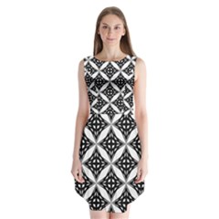 Pattern-black Sleeveless Chiffon Dress   by nateshop