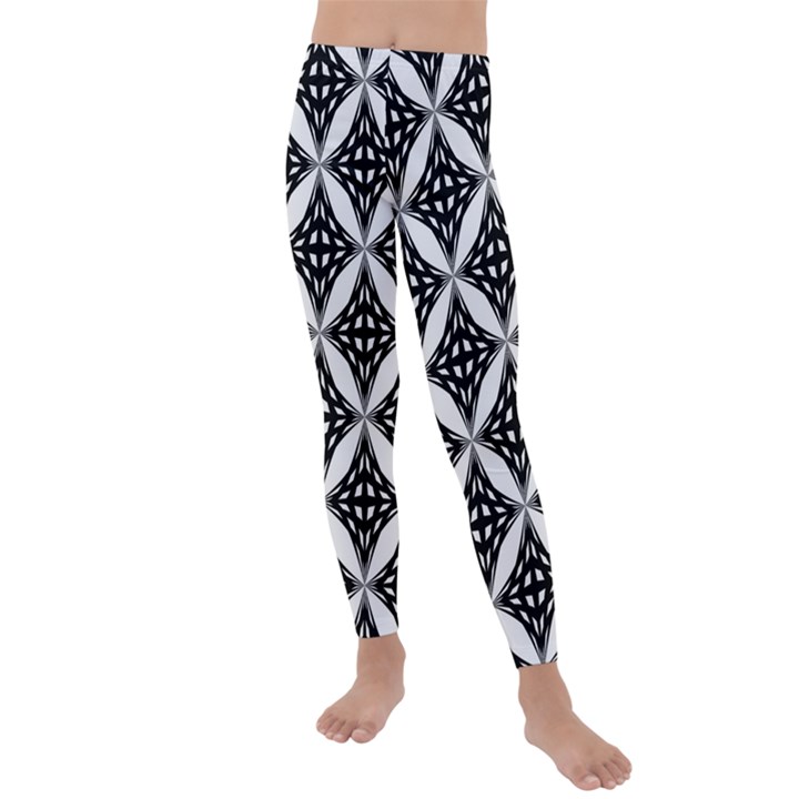 Pattern-black Kids  Lightweight Velour Leggings