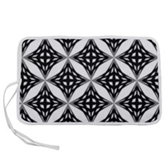 Pattern-black Pen Storage Case (m) by nateshop