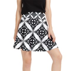 Pattern-black Waistband Skirt by nateshop