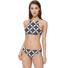 Pattern-black Banded Triangle Bikini Set by nateshop