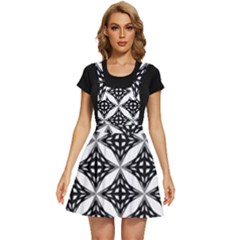 Pattern-black Apron Dress