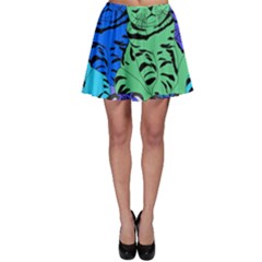 Pattern-cat Skater Skirt by nateshop