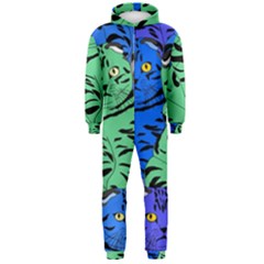 Pattern-cat Hooded Jumpsuit (men) by nateshop