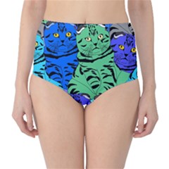 Pattern-cat Classic High-waist Bikini Bottoms by nateshop