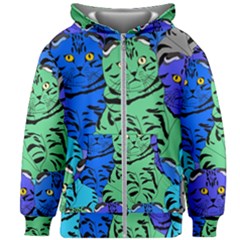 Pattern-cat Kids  Zipper Hoodie Without Drawstring by nateshop