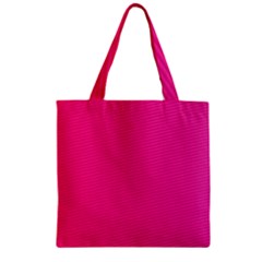 Pattern-pink Zipper Grocery Tote Bag