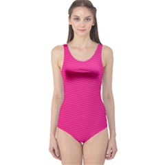 Pattern-pink One Piece Swimsuit by nateshop