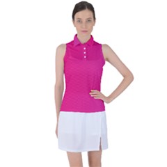 Pattern-pink Women s Sleeveless Polo Tee