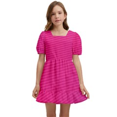 Pattern-pink Kids  Short Sleeve Dolly Dress