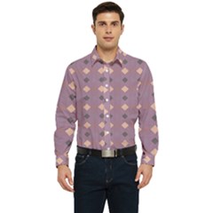 Pattern-puple Box Men s Long Sleeve  Shirt by nateshop