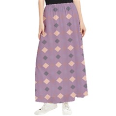 Pattern-puple Box Maxi Chiffon Skirt by nateshop