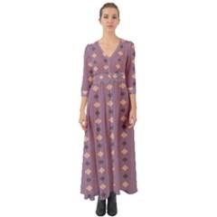 Pattern-puple Box Button Up Boho Maxi Dress by nateshop