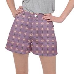 Pattern-puple Box Ripstop Shorts by nateshop