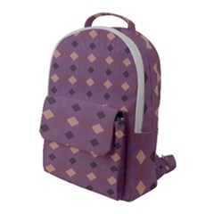 Pattern-puple Box Flap Pocket Backpack (large)