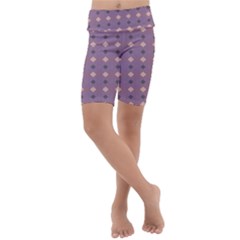 Pattern-puple Box Kids  Lightweight Velour Cropped Yoga Leggings by nateshop